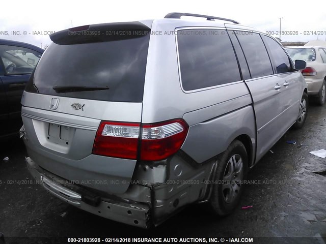 5FNRL38477B433656 - 2007 HONDA ODYSSEY EX SILVER photo 4