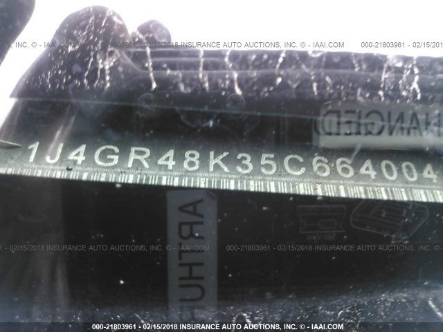 1J4GR48K35C664004 - 2005 JEEP GRAND CHEROKEE LAREDO/COLUMBIA/FREEDOM 深蓝色 照片 9