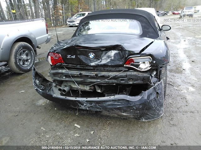 4USBU53547LW92588 - 2007 BMW Z4 3.0SI BLACK photo 6