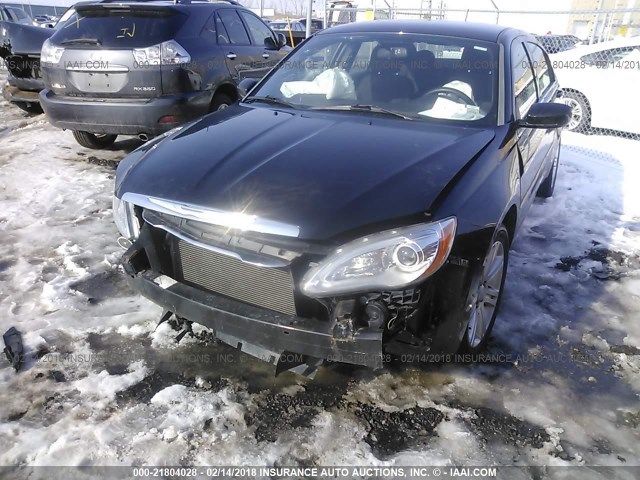 1C3CCBAB2CN317161 - 2012 CHRYSLER 200 LX BLACK photo 2