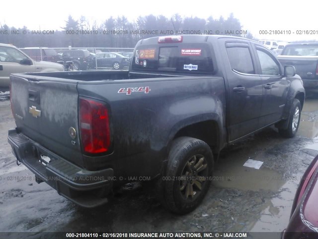 1GCGTCE33G1115089 - 2016 CHEVROLET COLORADO LT GRAY photo 4