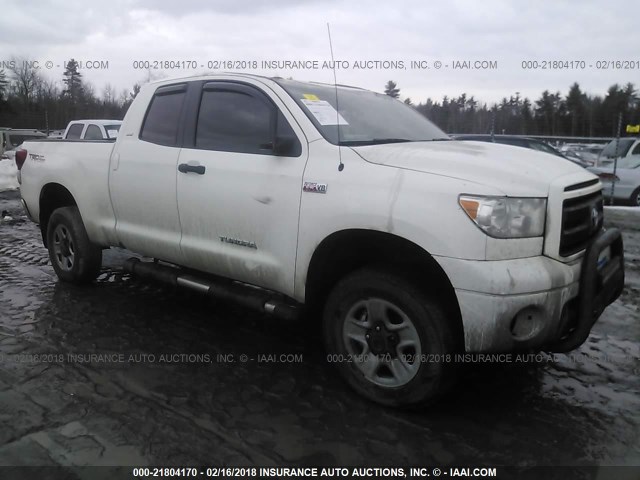5TFUY5F15DX297948 - 2013 TOYOTA TUNDRA DOUBLE CAB SR5 WHITE photo 1