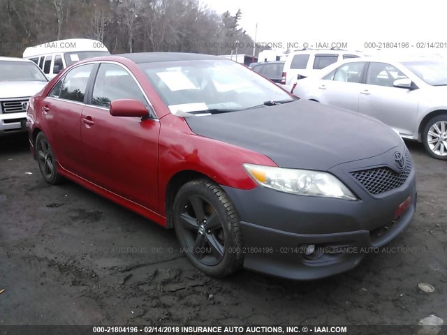 4T1BF3EK1AU098822 - 2010 TOYOTA CAMRY SE/LE/XLE RED photo 1