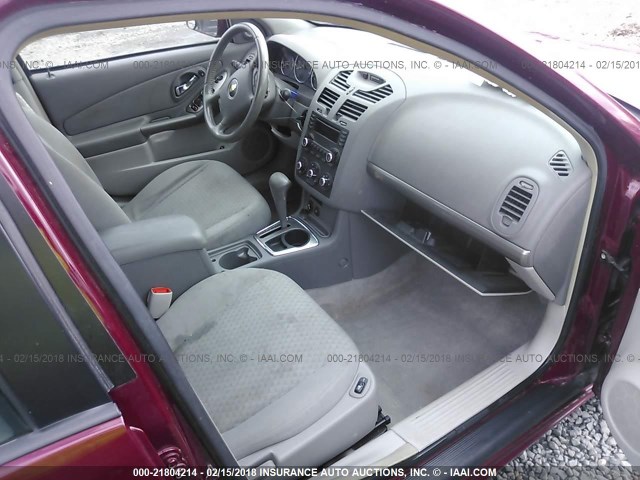 1G1ZT68N47F111037 - 2007 CHEVROLET MALIBU MAXX LT MAROON photo 5