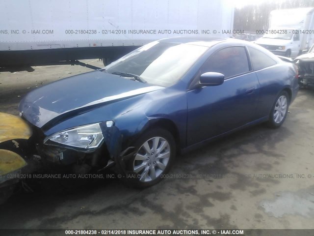 1HGCM82676A008280 - 2006 HONDA ACCORD EX BLUE photo 2