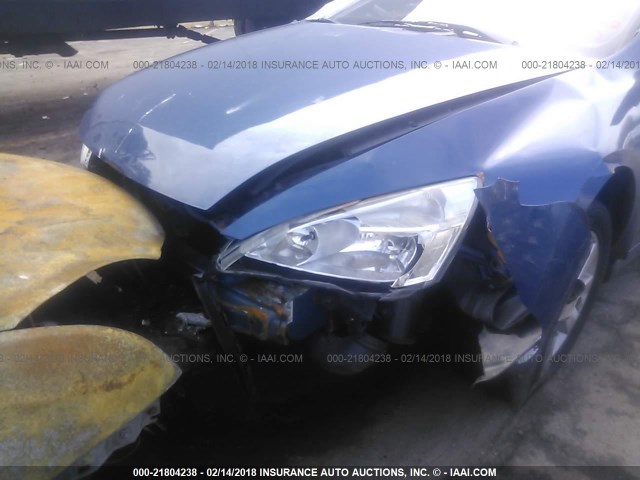 1HGCM82676A008280 - 2006 HONDA ACCORD EX BLUE photo 6