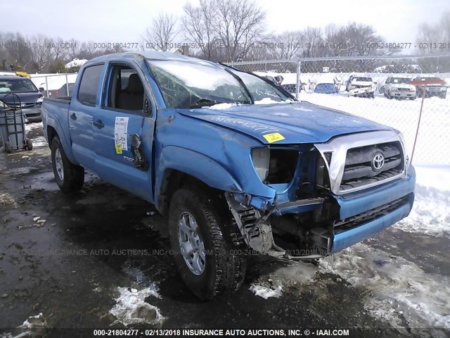 5TELU42N36Z213583 - 2006 TOYOTA TACOMA DOUBLE CAB BLUE photo 1