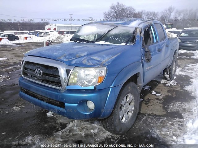 5TELU42N36Z213583 - 2006 TOYOTA TACOMA DOUBLE CAB BLUE photo 2