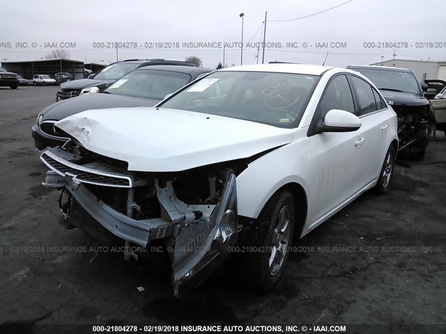 1G1PC5SB6E7400296 - 2014 CHEVROLET CRUZE LT WHITE photo 2