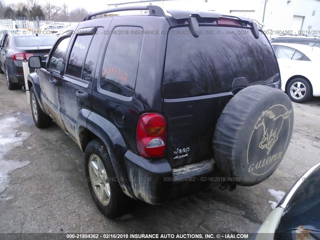 1J4GL58K44W232610 - 2004 JEEP LIBERTY LIMITED BLACK photo 3