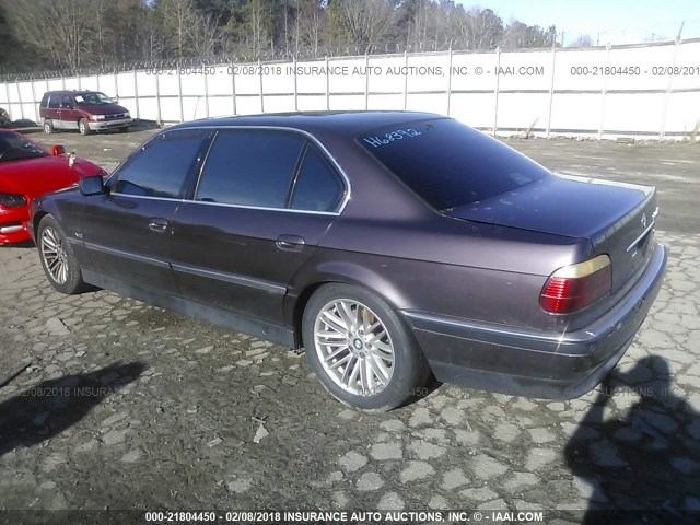 WBAGK2328WDH68392 - 1998 BMW 750 IL PURPLE photo 3