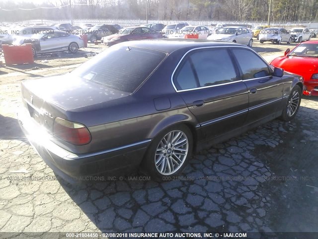 WBAGK2328WDH68392 - 1998 BMW 750 IL PURPLE photo 4