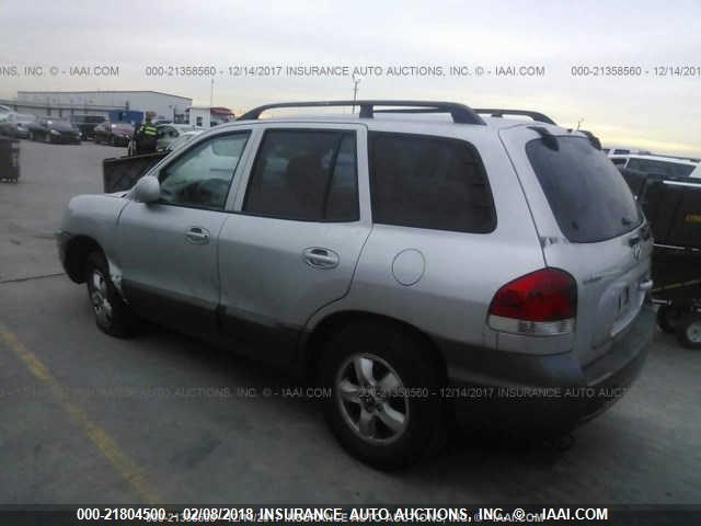 KM8SC73D25U972606 - 2005 HYUNDAI SANTA FE GLS/LX SILVER photo 3