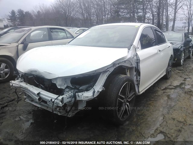 1HGCR2F18HA012564 - 2017 HONDA ACCORD SPORT SPECIAL EDITION WHITE photo 2