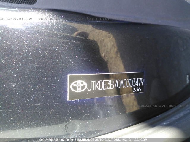 JTKDE3B70A0303479 - 2010 TOYOTA SCION TC 灰色 照片 9