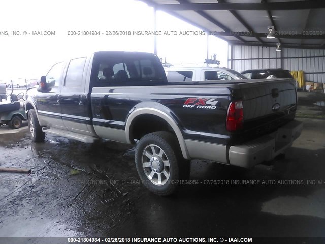 1FTWW3BR2AEA03959 - 2010 FORD F350 SUPER DUTY BLUE photo 3