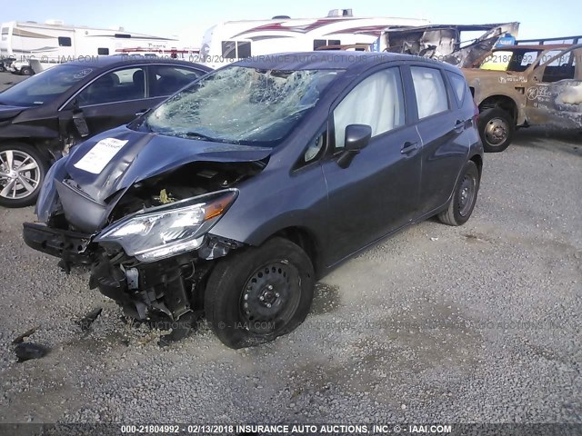 3N1CE2CP6HL367263 - 2017 NISSAN VERSA NOTE S/S PLUS/SV/SL/SR GRAY photo 2