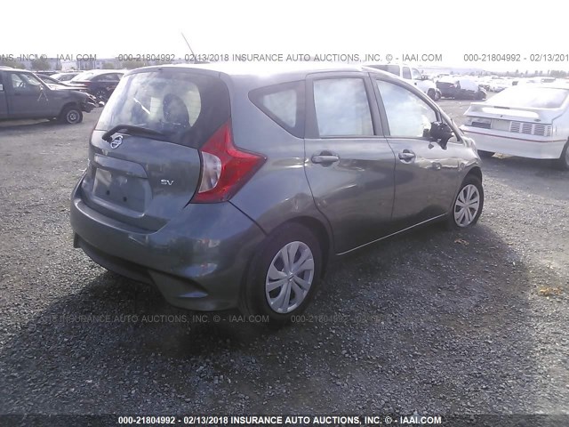 3N1CE2CP6HL367263 - 2017 NISSAN VERSA NOTE S/S PLUS/SV/SL/SR GRAY photo 4