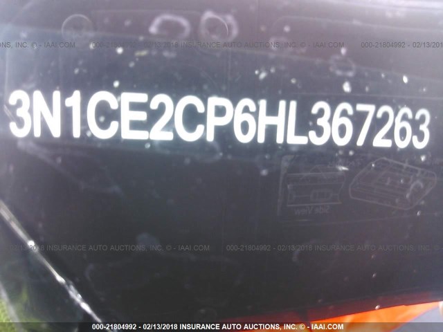 3N1CE2CP6HL367263 - 2017 NISSAN VERSA NOTE S/S PLUS/SV/SL/SR GRAY photo 9