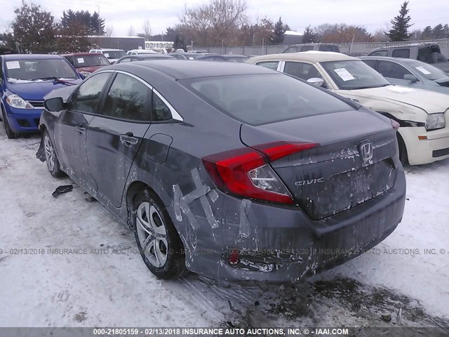 19XFC2F54GE069288 - 2016 HONDA CIVIC LX GRAY photo 3