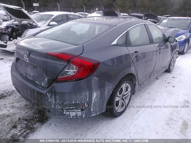 19XFC2F54GE069288 - 2016 HONDA CIVIC LX GRAY photo 4