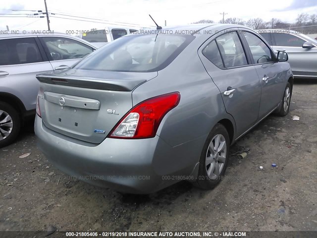 3N1CN7AP5DL848728 - 2013 NISSAN VERSA S/S PLUS/SV/SL GRAY photo 4