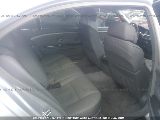 WBAHN83598DT85201 - 2008 BMW 750 LI SILVER photo 8