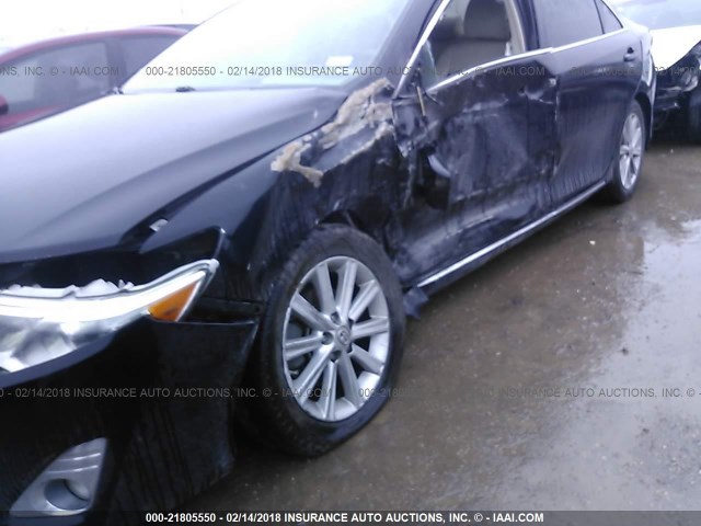 4T4BF1FKXCR230083 - 2012 TOYOTA CAMRY SE/LE/XLE BLACK photo 6