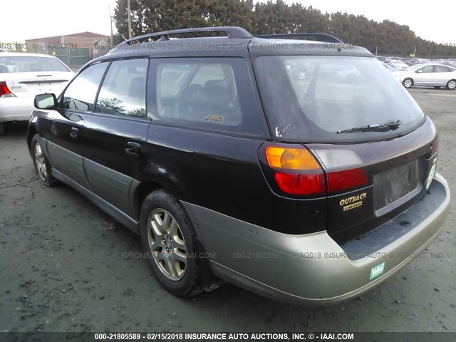 4S3BH6862Y6671837 - 2000 SUBARU LEGACY OUTBACK LIMITED BLACK photo 3