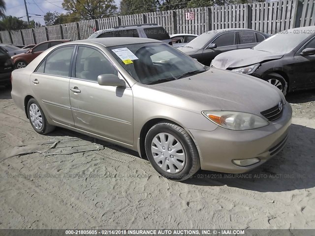 4T1BE32K53U151712 - 2003 TOYOTA CAMRY LE/XLE/SE BEIGE photo 1