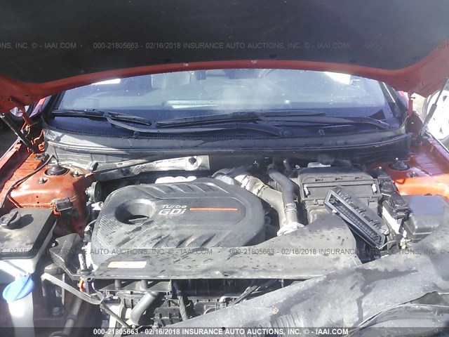 5NPE34AB8FH176696 - 2015 HYUNDAI SONATA SPORT/LIMITED ORANGE photo 10