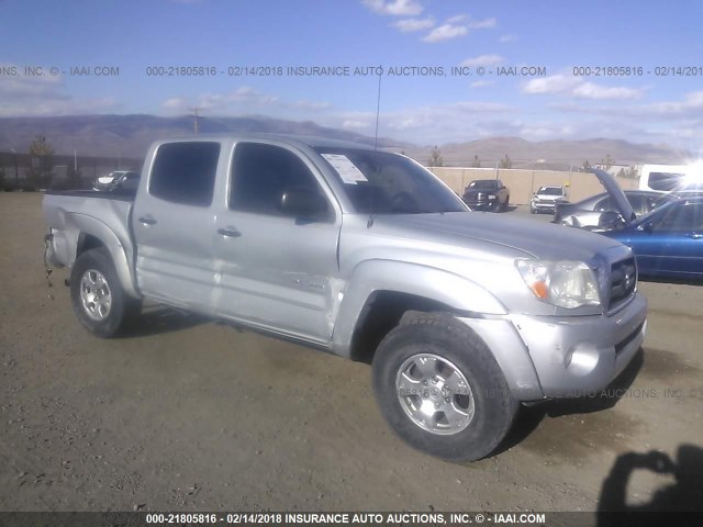 3TMLU42N16M004453 - 2006 TOYOTA TACOMA DOUBLE CAB ვერცხლისფერი ფოტო 1