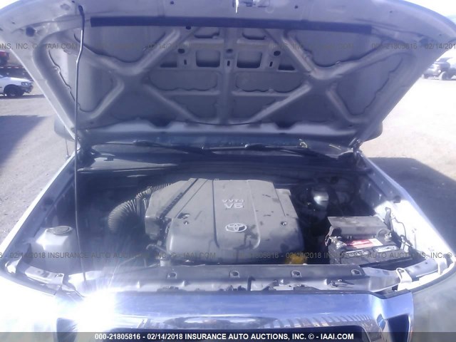 3TMLU42N16M004453 - 2006 TOYOTA TACOMA DOUBLE CAB ვერცხლისფერი ფოტო 10