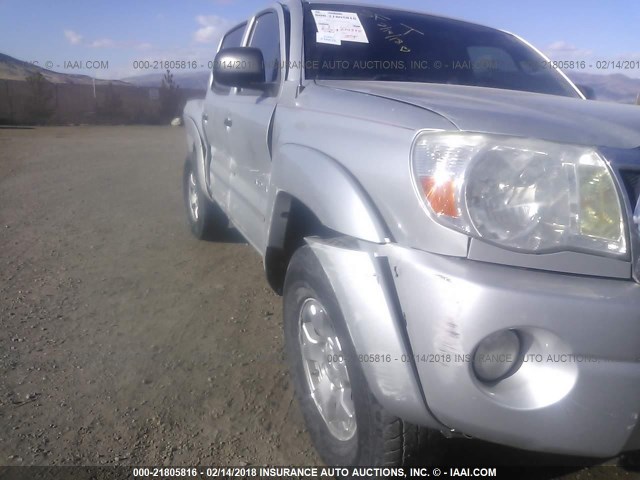 3TMLU42N16M004453 - 2006 TOYOTA TACOMA DOUBLE CAB ვერცხლისფერი ფოტო 6