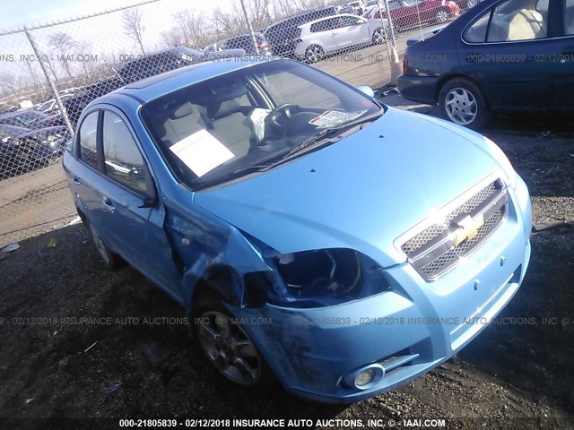 KL1TD56617B143314 - 2007 CHEVROLET AVEO LS BLUE photo 1