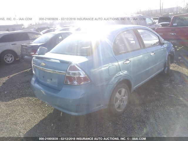 KL1TD56617B143314 - 2007 CHEVROLET AVEO LS BLUE photo 4