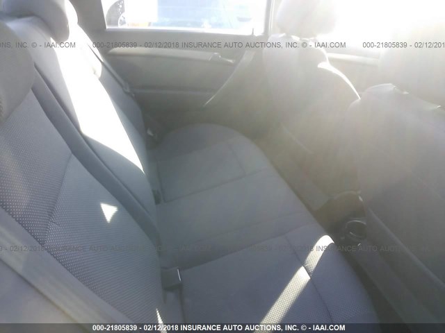 KL1TD56617B143314 - 2007 CHEVROLET AVEO LS BLUE photo 8