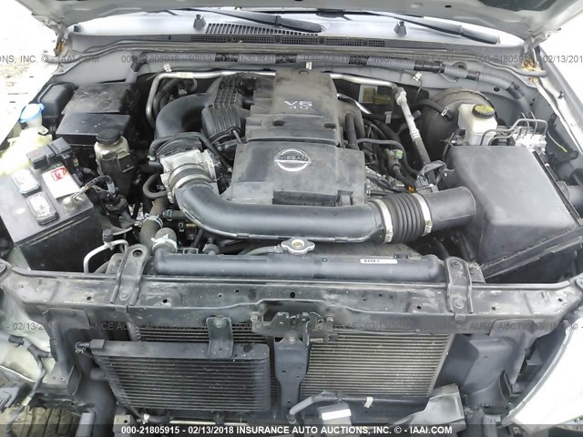 1N6AD0ER8CC445215 - 2012 NISSAN FRONTIER S/SV/SL/PRO-4X SILVER photo 10