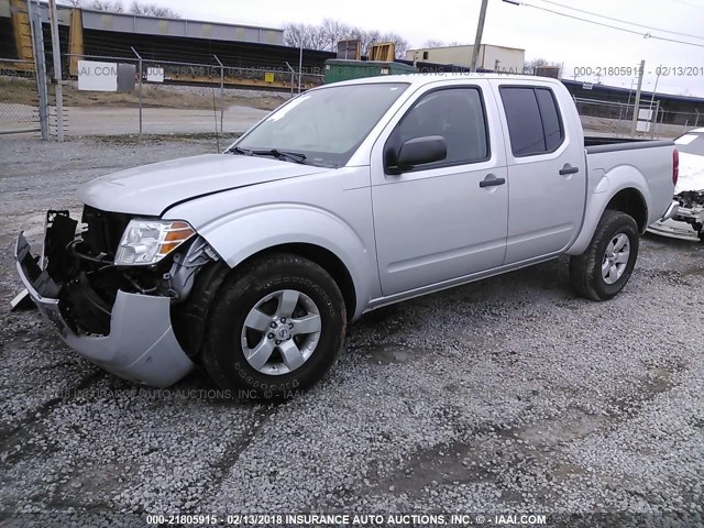 1N6AD0ER8CC445215 - 2012 NISSAN FRONTIER S/SV/SL/PRO-4X SILVER photo 2