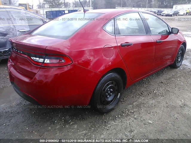 1C3CDFAA0DD325021 - 2013 DODGE DART SE/AERO RED photo 4