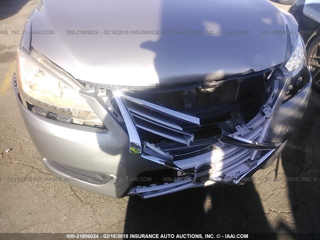 3N1AB7AP2EY226592 - 2014 NISSAN SENTRA S/SV/SR/SL GRAY photo 6