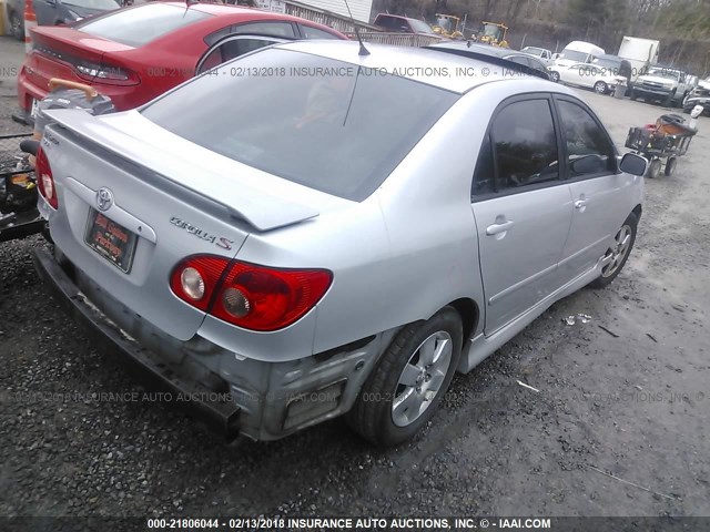 1NXBR32E05Z389520 - 2005 TOYOTA COROLLA CE/LE/S SILVER photo 4