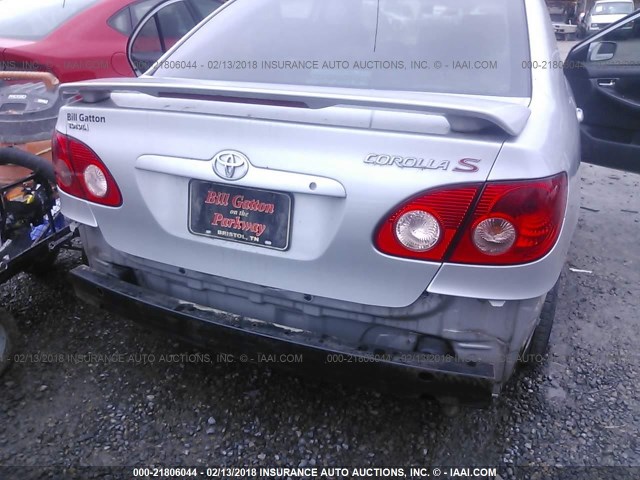 1NXBR32E05Z389520 - 2005 TOYOTA COROLLA CE/LE/S SILVER photo 6