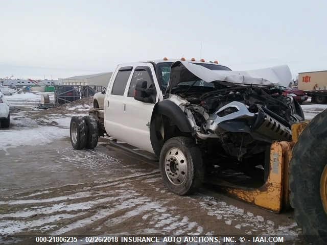 1FD0W4HT6EEA37841 - 2014 FORD F450 4X4 CREWCAB  WHITE photo 1