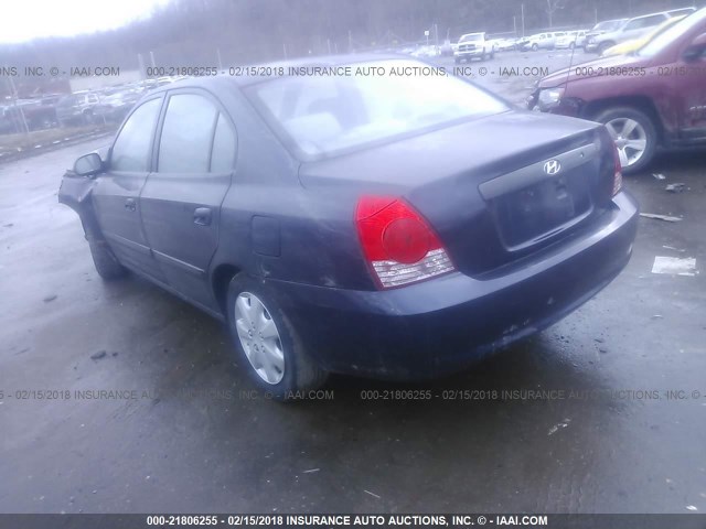 KMHDN46D95U945531 - 2005 HYUNDAI ELANTRA GLS/GT BLUE photo 3