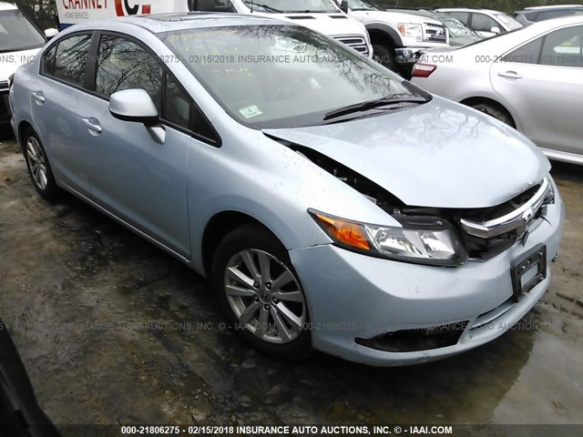 2HGFB2F92CH527576 - 2012 HONDA CIVIC EXL Light Blue photo 1