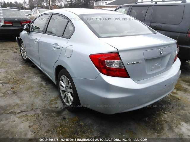 2HGFB2F92CH527576 - 2012 HONDA CIVIC EXL Light Blue photo 3