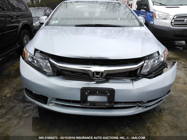 2HGFB2F92CH527576 - 2012 HONDA CIVIC EXL Light Blue photo 6