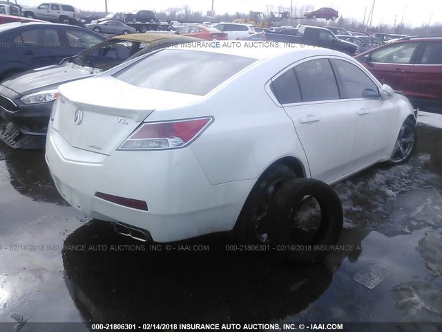 19UUA96519A005397 - 2009 ACURA TL WHITE photo 4