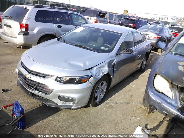 1G1ZB5ST3GF213496 - 2016 CHEVROLET MALIBU LS ვერცხლისფერი ფოტო 2